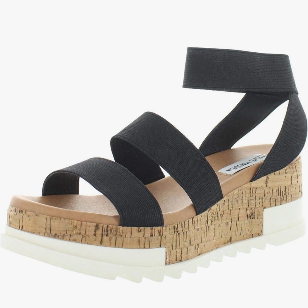 Steve Madden black platform sandals